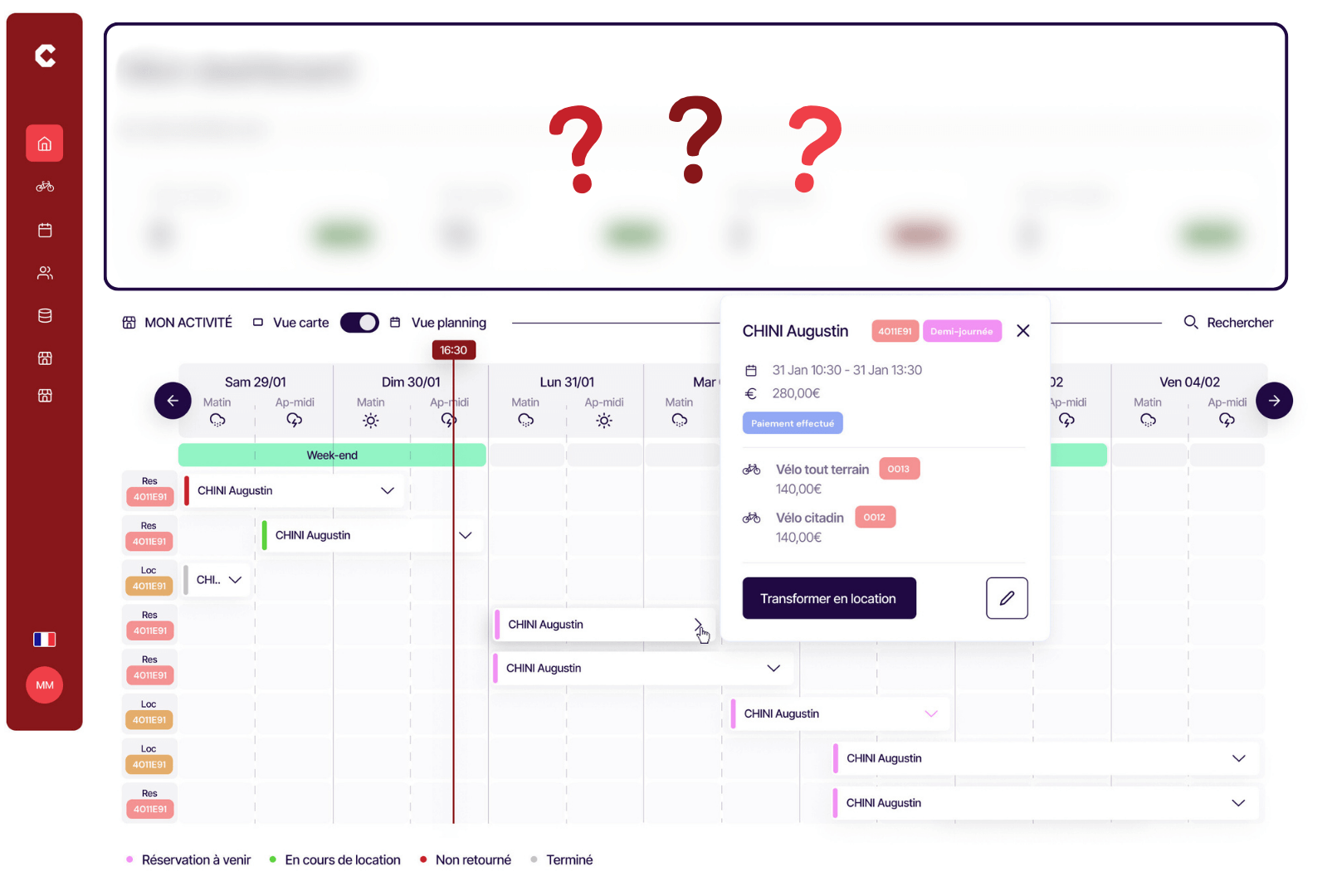 Nouvelle interface ergonomique pour le tableau de bord CileaMoov