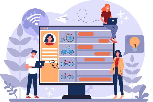 écran d'ordinateur avec un interface hyper simple